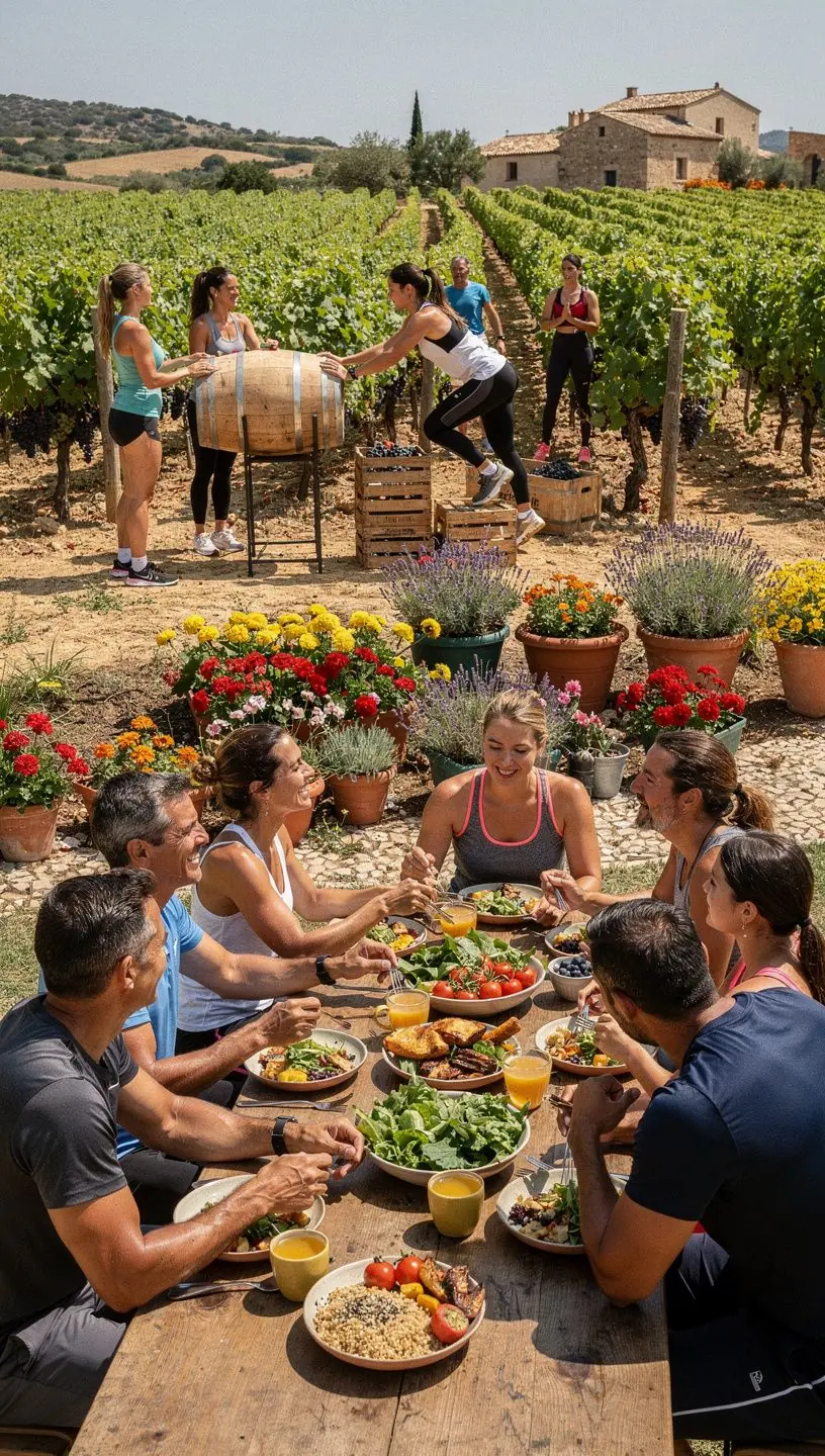Paisaje sereno con un camino para correr rodeado de vegetación en España.