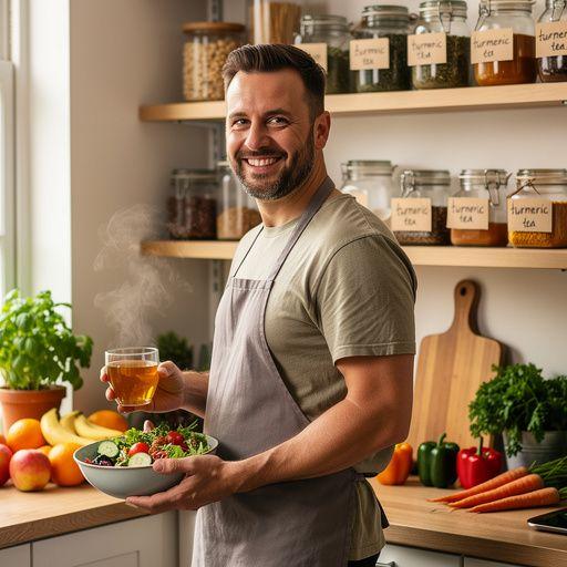 Un entrenador deportivo guiando a un grupo en ejercicios de bienestar y fortalecimiento físico.